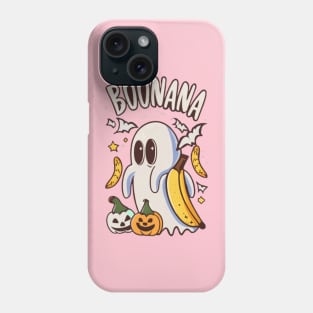 Boonana Cute Ghost Banana Halloween Men Women Kids Phone Case