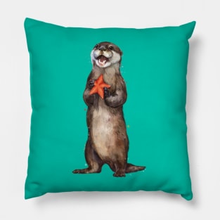 Otterly delighted Otter Pillow