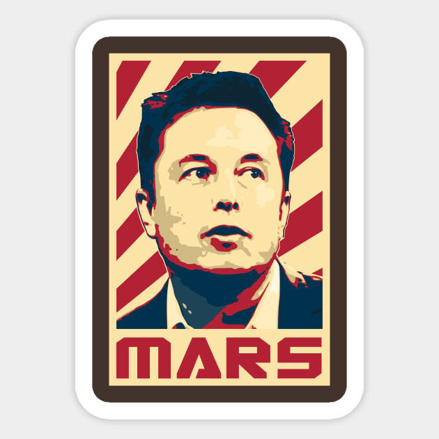 Elon Musk Mars Elon Musk Sticker Teepublic