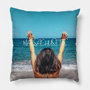 massachusetts - Best beach travel tshirt Pillow