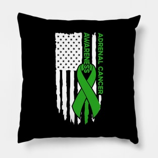 Adrenal Cancer Awareness Flag Adrenal Cancer Pillow