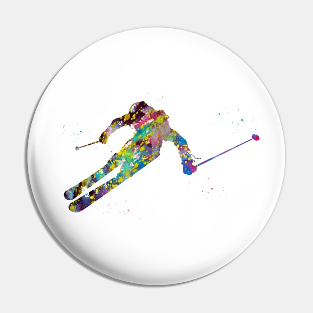 Ski Snow Boarder Pin by erzebeth