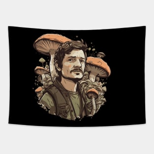 Joel with mushrooms. Tapestry