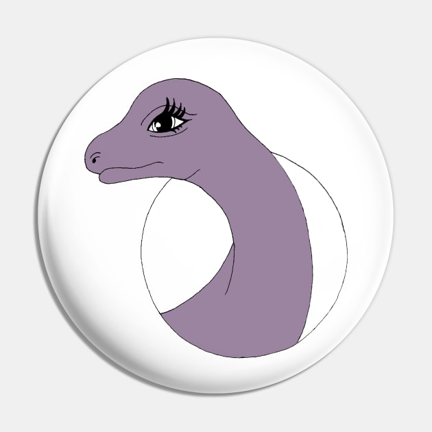 Miss Dinosaur - Brontosaurus Pin by thehistorygirl