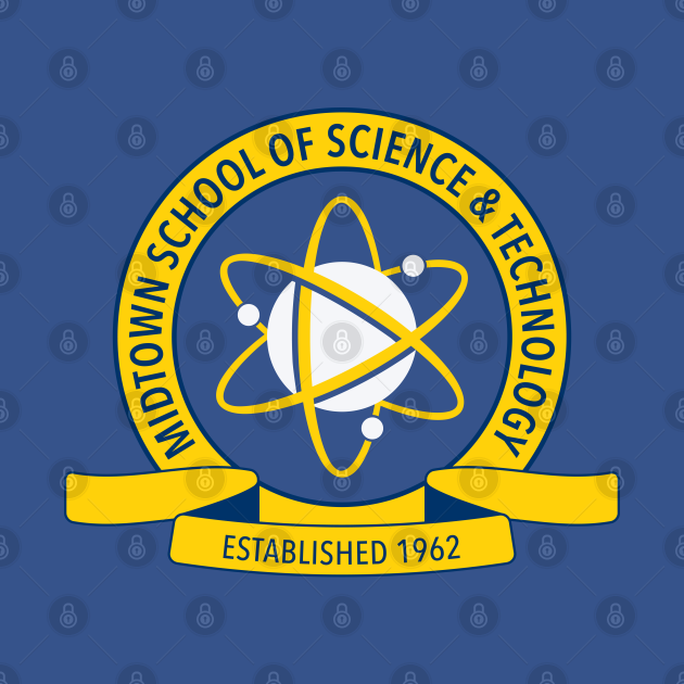 Midtown School of Science and Technology Logo Spider Man Crewneck