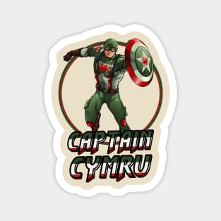 Captain Cymru comic book hero, Welsh Avenger Magnet