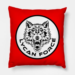 Lycan Force Werewolf Logo Design Pillow