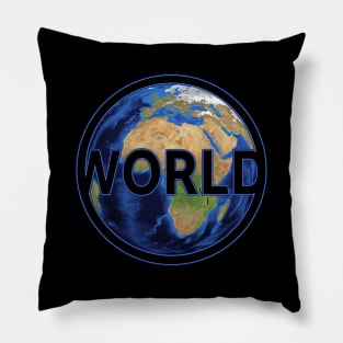 Our world with view of Europe + Africa gift space Pillow