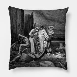 High Resolution Gustave Doré Illustration To the Other Dogs Pillow