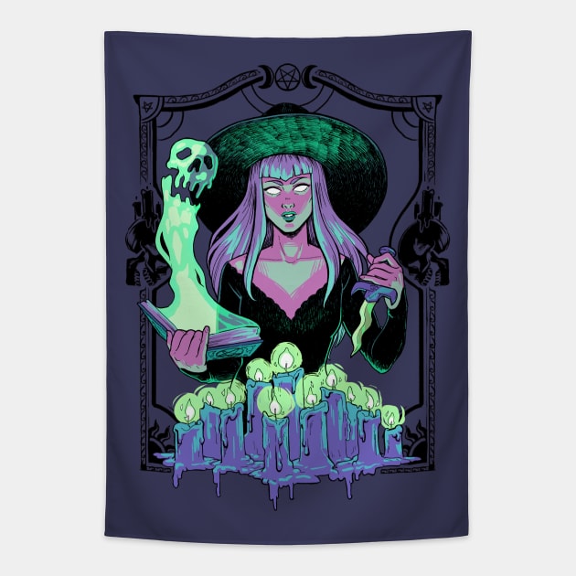 Don't mess with witches Tapestry by Merdet