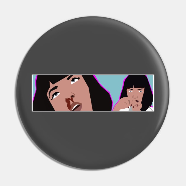 Pulp Fiction - Mia Pin by Shittycartoons