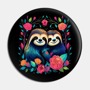 Sloth Couple Valentine Pin