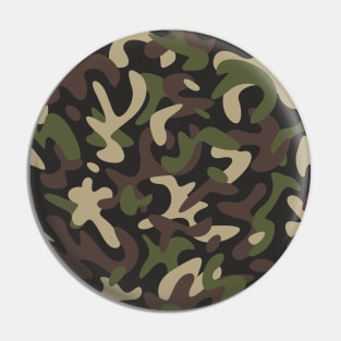 Green Camouflage Pattern Pin