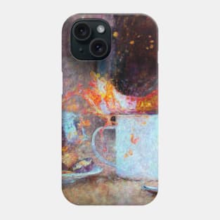 Coffee Splash Impressionist Painting Phone Case