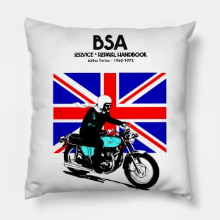 Vintage BSA handbook cover Pillow