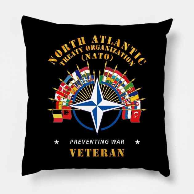 NATO - Preventing War - Veteran X 300 Pillow by twix123844