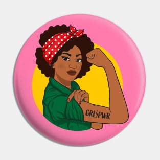 Girl Power Shirt Black Girl Magic Melanin Juneteenth Grl Pwr Pin