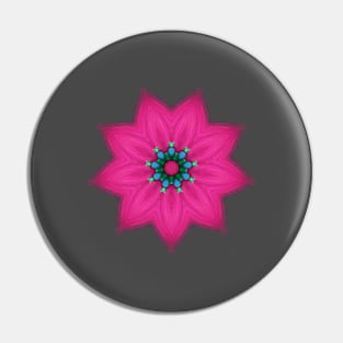 Furry Pink Flower Pin