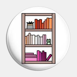 Subtle Lesbian Pride Bookcase Pin