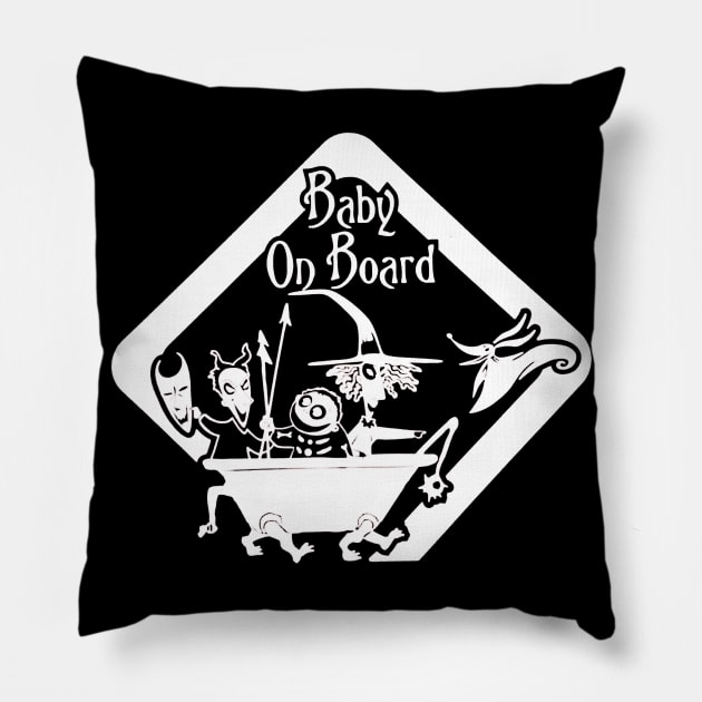 Baby On Board Nightmare Before Christmas Pillow by dogdogwis