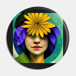 cubism, rose, woman, daisy, circle, beauty, green, blue, purple, nature, love, leaf, yellow, red Pin