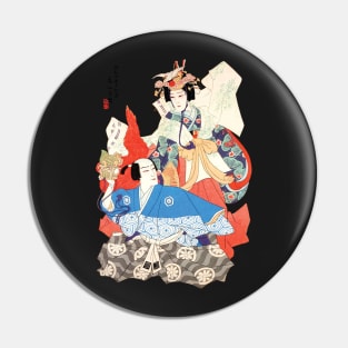 Ukiyo-e Two Dancers Pin