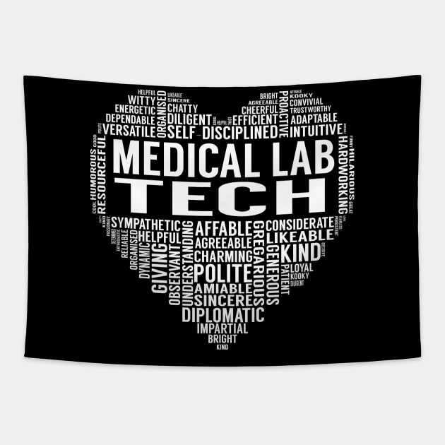 Medical Lab Tech Heart Tapestry by LotusTee