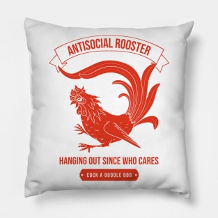 Antisocial Rooster Pillow