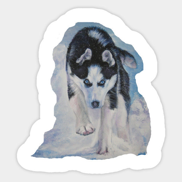 Siberian Husky Fine Art Painting Siberian Husky Sticker