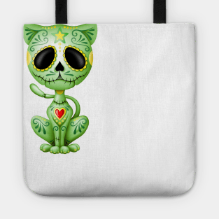 Green Zombie Sugar Kitten Cat Tote