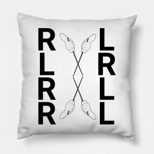 Paradiddle: RLRR LRLL Drum Rudiment Enthusiast Pillow