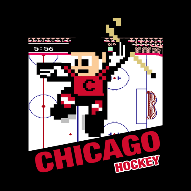 Chicago Hockey 8 bit cartridge design by MulletHappens