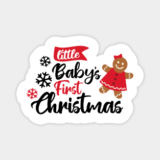 little babys first christmas - Girls Magnet