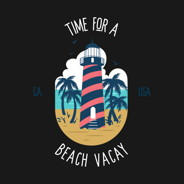 Lighthouse Beach Vacation Ocean Nautical Vacay Sea by Tip Top Tee's