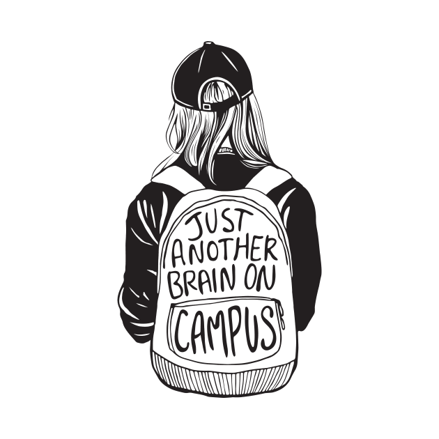 Just another brain on campus by RebekahLynneDesign