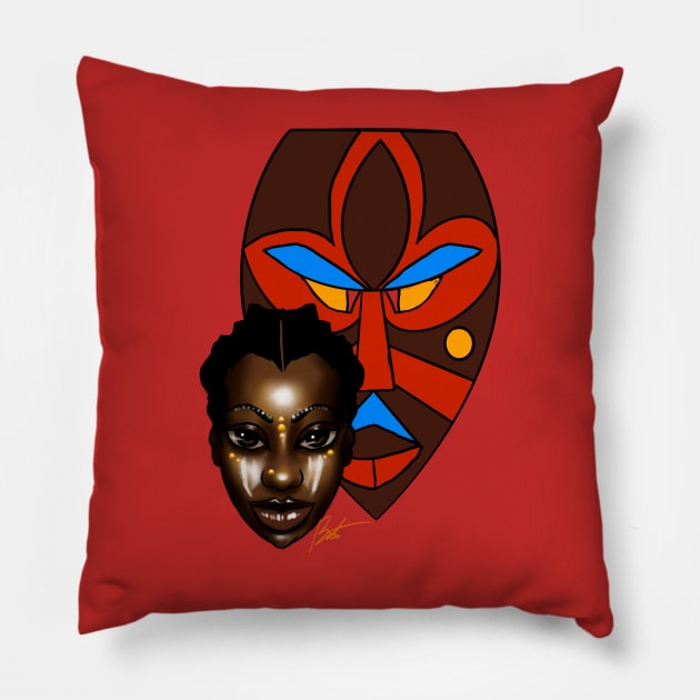 Binta no.4 Pillow by Timzartwork