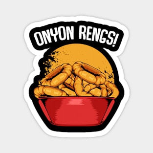 Onions - Onyon Rengs! Funny Onion Rings Magnet