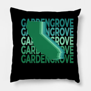 Garden Grove California Green Repeat Pillow