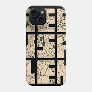 Jerusalem, Israel City Map Typography - Vintage Phone Case