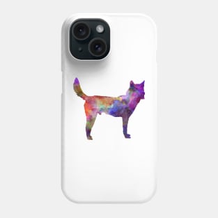 Korea Jindo Dog in watercolor Phone Case