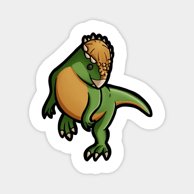 Cute Pachycephalosaurus Dino Dinosaur Magnet by hugadino