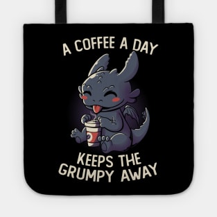 A Coffee a Day Keeps The Grumpy Away Funny Cute Gift Tote