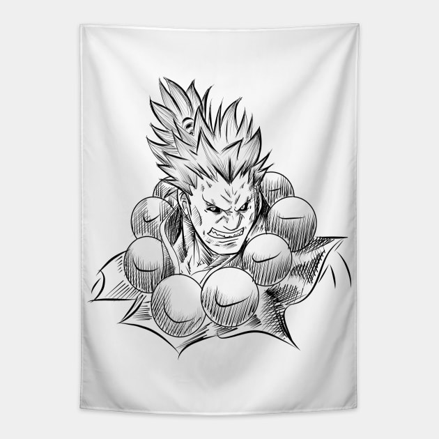 akuma, the street fighter Tapestry by jorge_lebeau