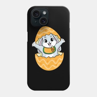 Funny Easter bunny is coming from an Easter egg Phone Case