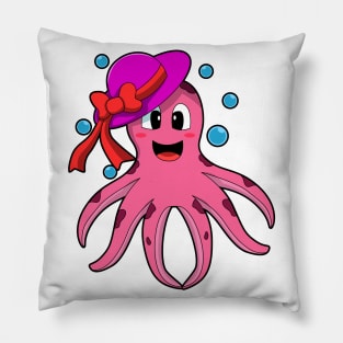 Octopus with Hat Pillow