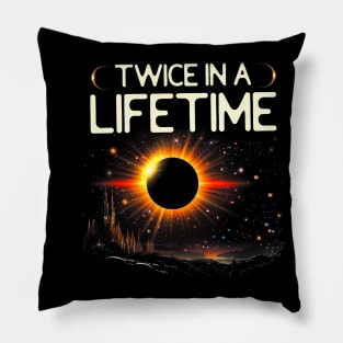 Twice In A Lifetime Astrology Celestial Solar Eclipse Moon Lovers Pillow