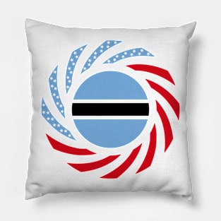 Botswana American Multinational Patriot Flag Series Pillow