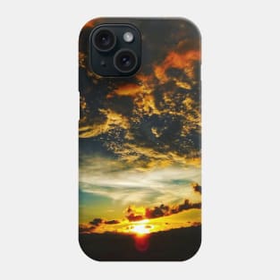 the beautiful sunset view from my garden Phone Case