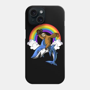 Sloth Riding Shark Phone Case