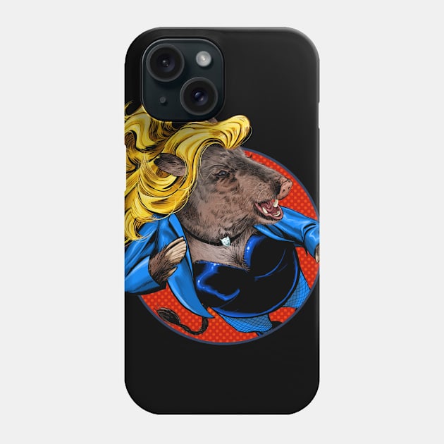 Black Peccary Phone Case by ThirteenthFloor